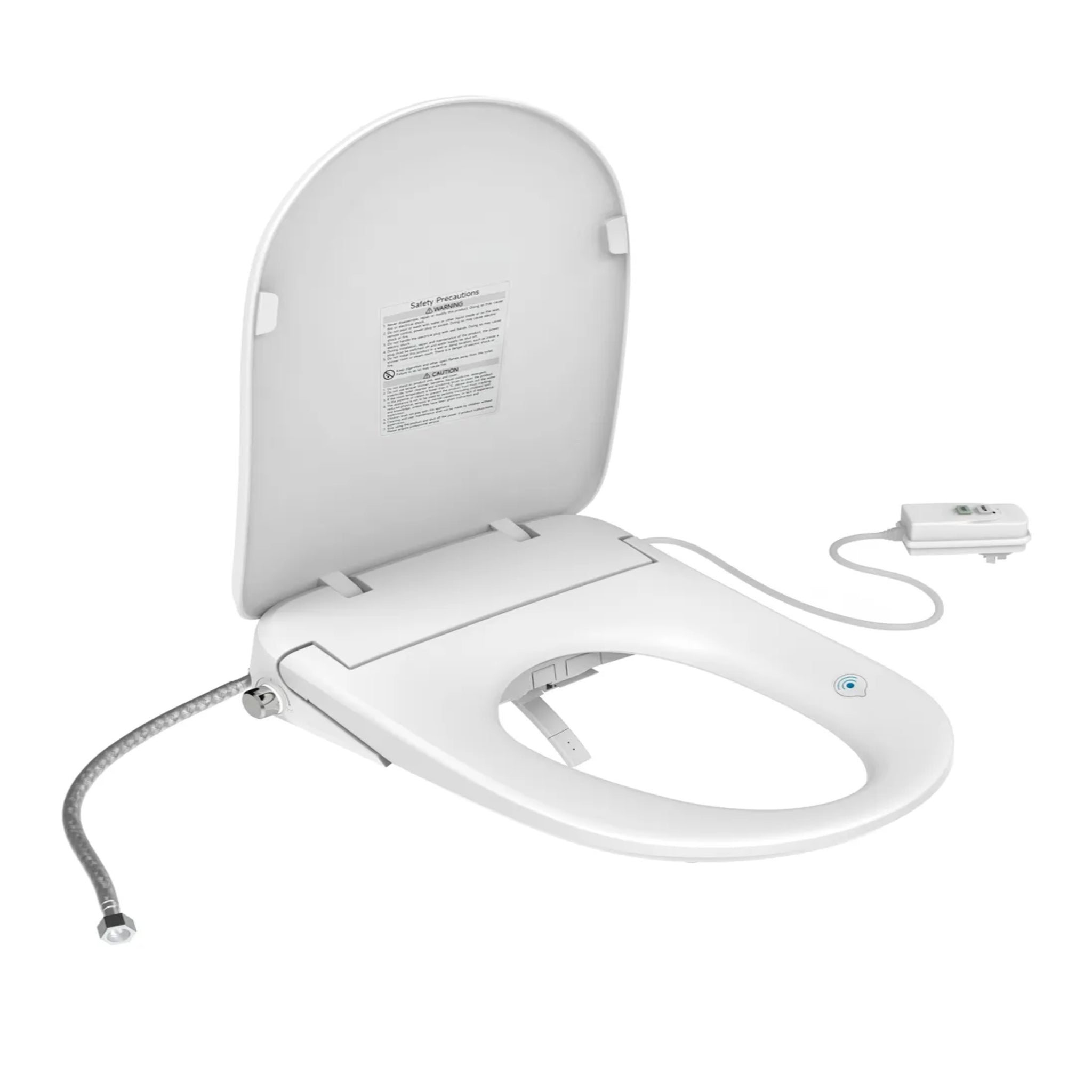 INSPIRE ALZANO RIMLESS WALL-FACED TOILET PAN AND SPA SMART BIDET SEAT WITH REMOTE CONTROL D-SHAPE GLOSS WHITE