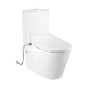INSPIRE RADIANT RIMLESS BACK-TO-WALL TOILET SUITE AND SPA SMART BIDET SEAT WITH REMOTE CONTROL D-SHAPE GLOSS WHITE
