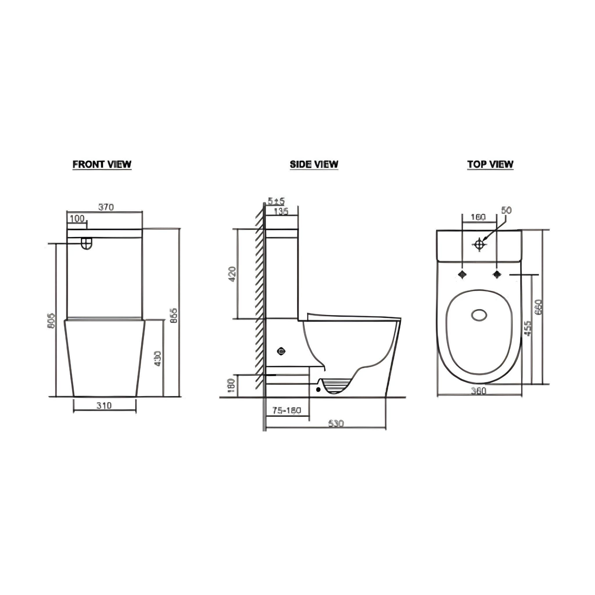 INSPIRE RADIANT RIMLESS BACK-TO-WALL TOILET SUITE AND SPA SMART BIDET SEAT WITH REMOTE CONTROL D-SHAPE GLOSS WHITE