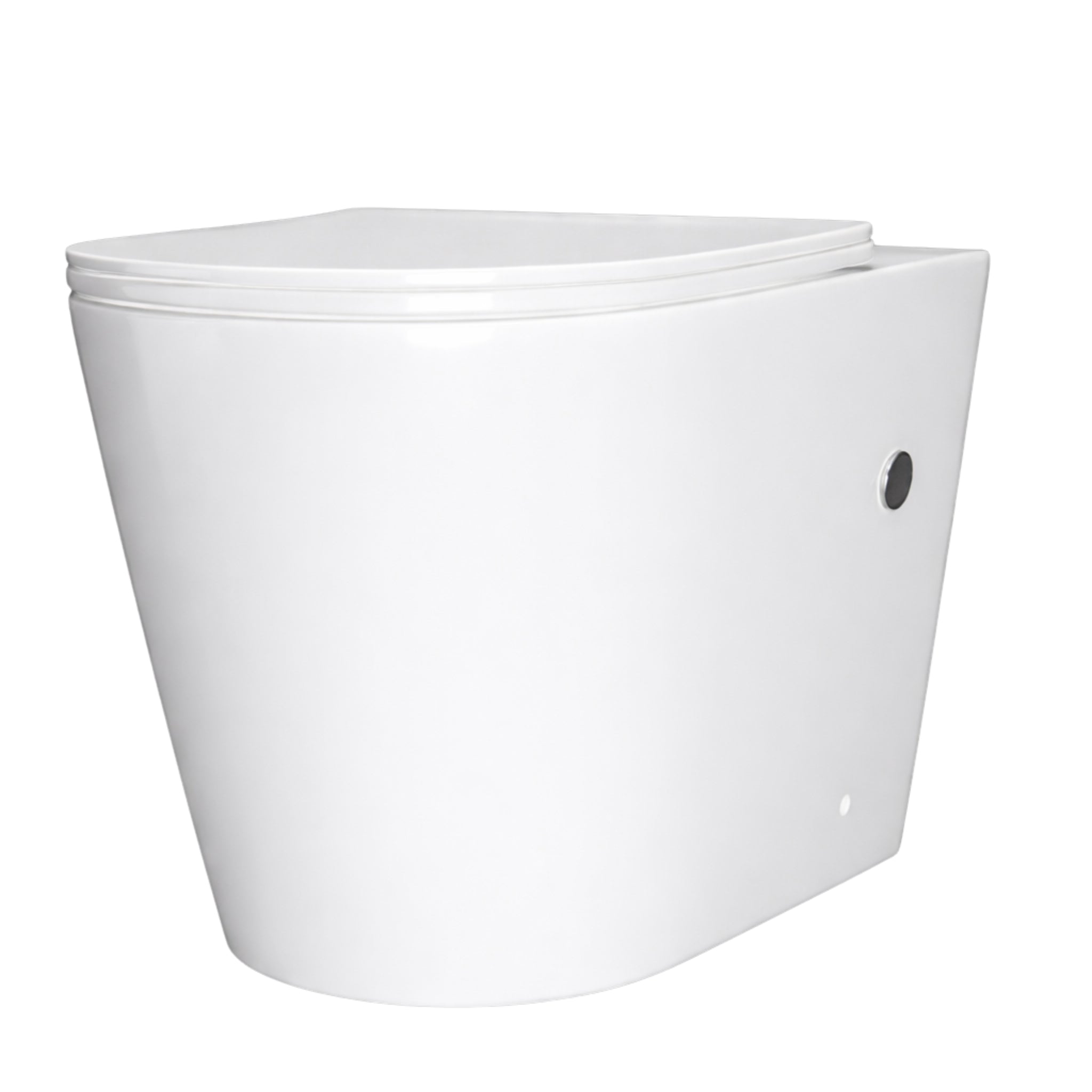 INSPIRE RADIANT RIMLESS BACK-TO-WALL TOILET SUITE AND SPA SMART BIDET SEAT WITH REMOTE CONTROL D-SHAPE GLOSS WHITE