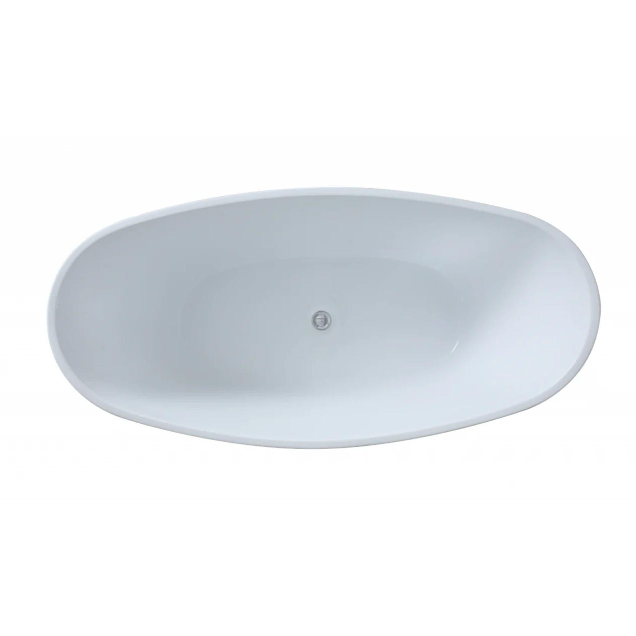 POSEIDON EVIE FREE STANDING BATHTUB GLOSS BLACK (AVAILABLE IN 1500MM AND 1660MM)