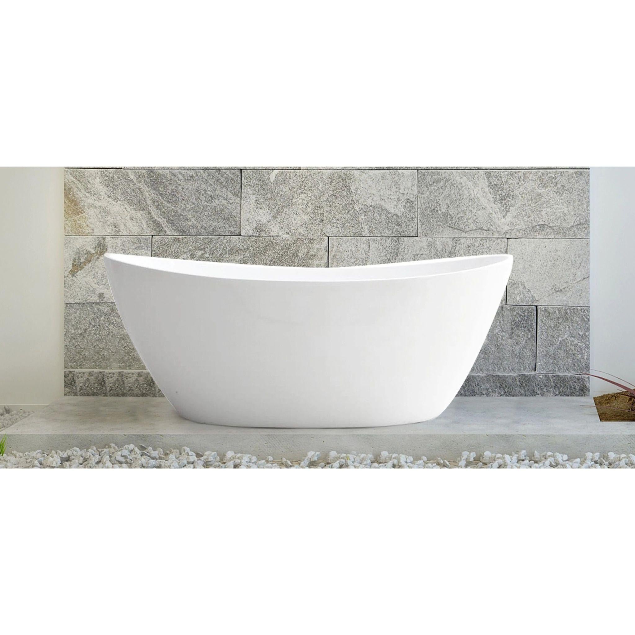 POSEIDON EVIE FREE STANDING BATH NF GLOSS WHITE (AVAILABLE IN 1500MM AND 1660MM)