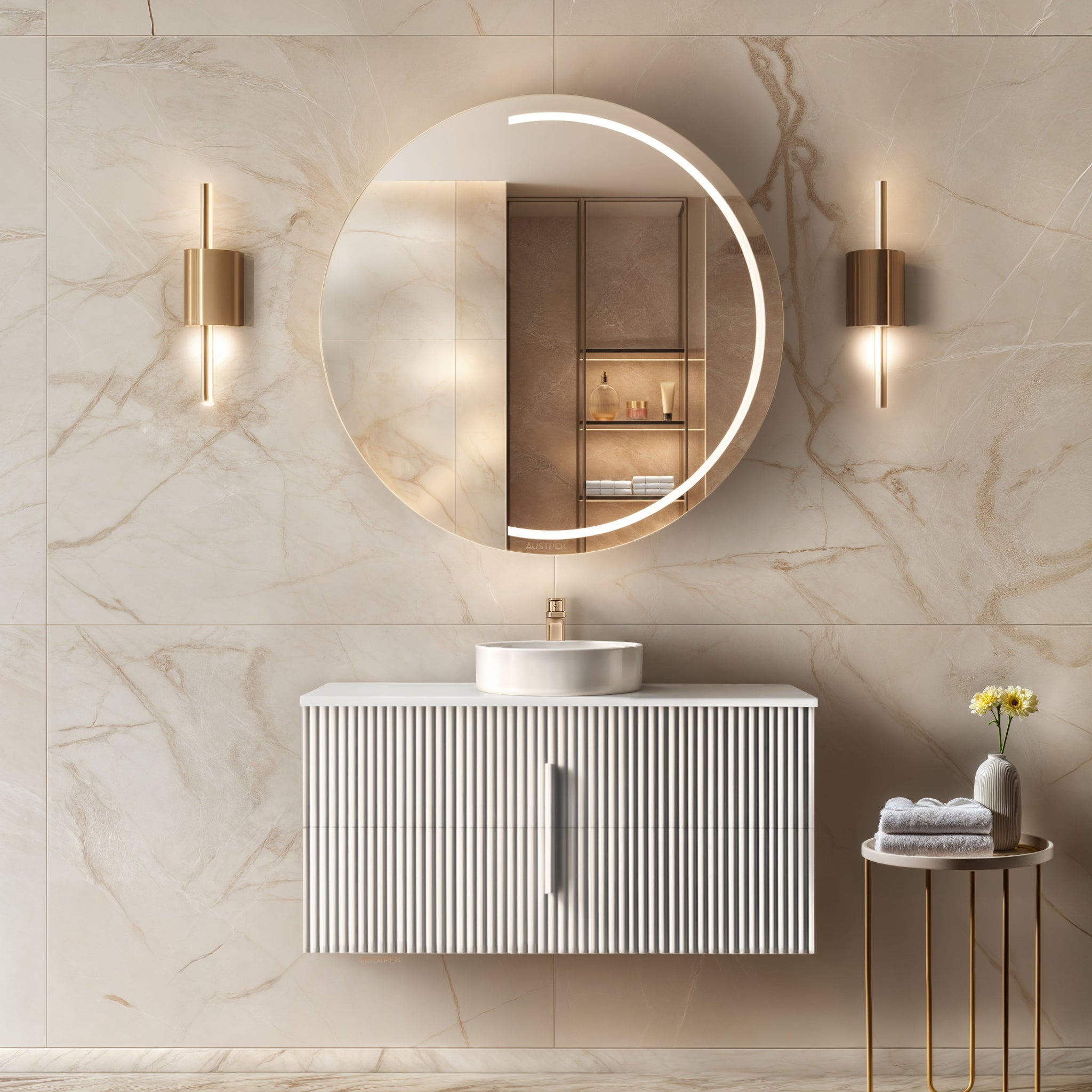 ORIO EDEN MATTE WHITE 1200MM SINGLE BOWL WALL HUNG VANITY (SHOWROOM DISPLAY)