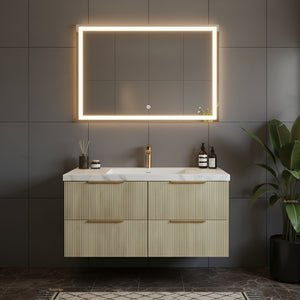 CETO EDEN CLASSIC OAK 1200MM SINGLE BOWL WALL HUNG VANITY