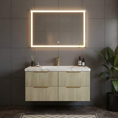 CETO EDEN CLASSIC OAK 1200MM SINGLE BOWL WALL HUNG VANITY