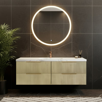 CETO EDEN CLASSIC OAK 1500MM SINGLE BOWL WALL HUNG VANITY