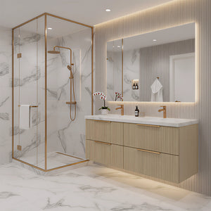 CETO EDEN CLASSIC OAK 1500MM DOUBLE BOWL WALL HUNG VANITY