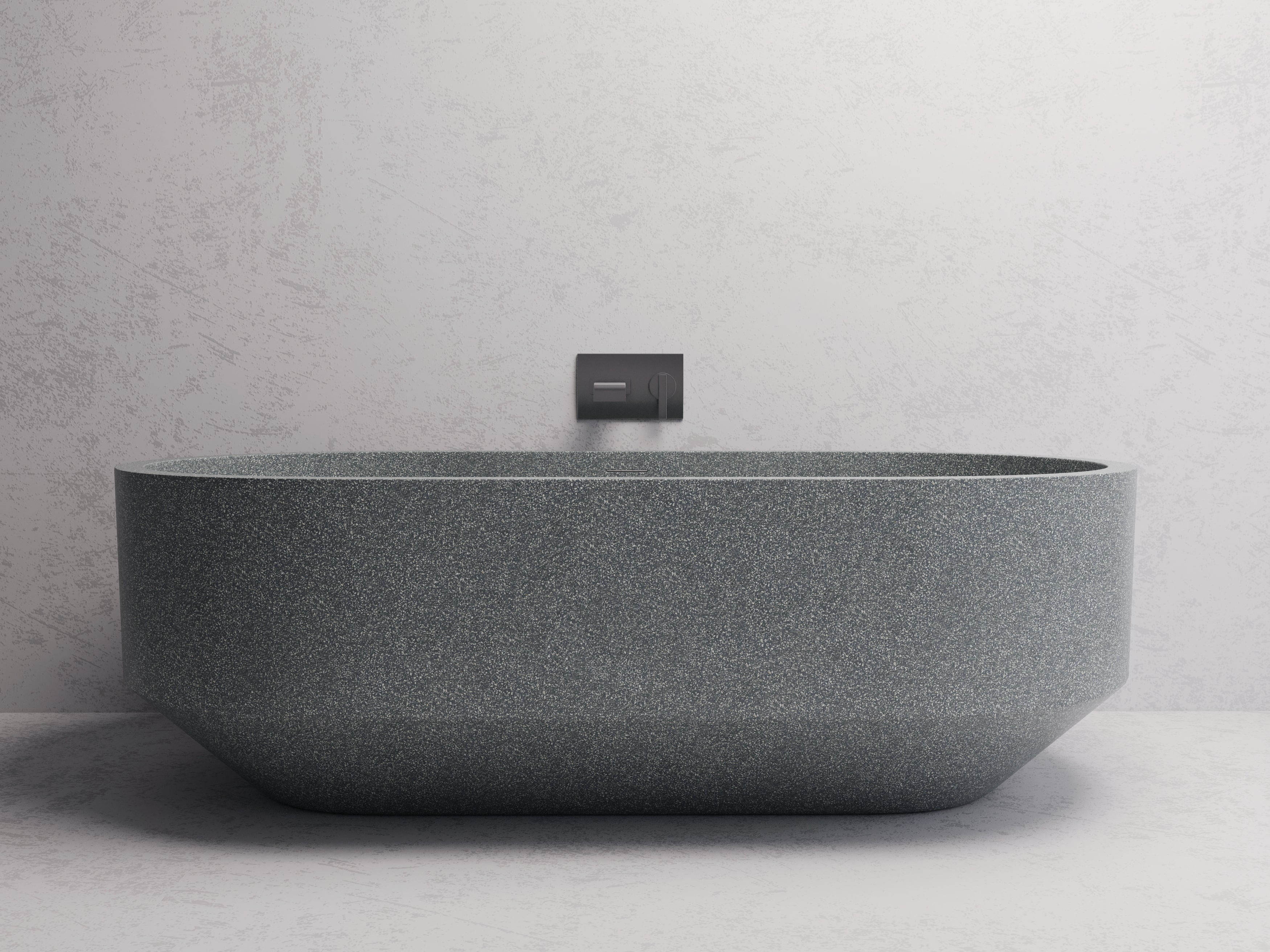 MADU EDEN FREESTANDING BATHTUB HANDCRAFTED TERRAZO STONE GREY 1700MM