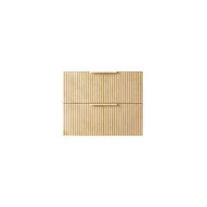 VITO EDINA CLASSIC OAK 600MM FLUTED SINGLE BOWL WALL HUNG VANITY