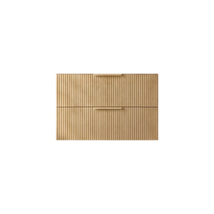VITO EDINA PRIME OAK 750MM FLUTED SINGLE BOWL WALL HUNG VANITY