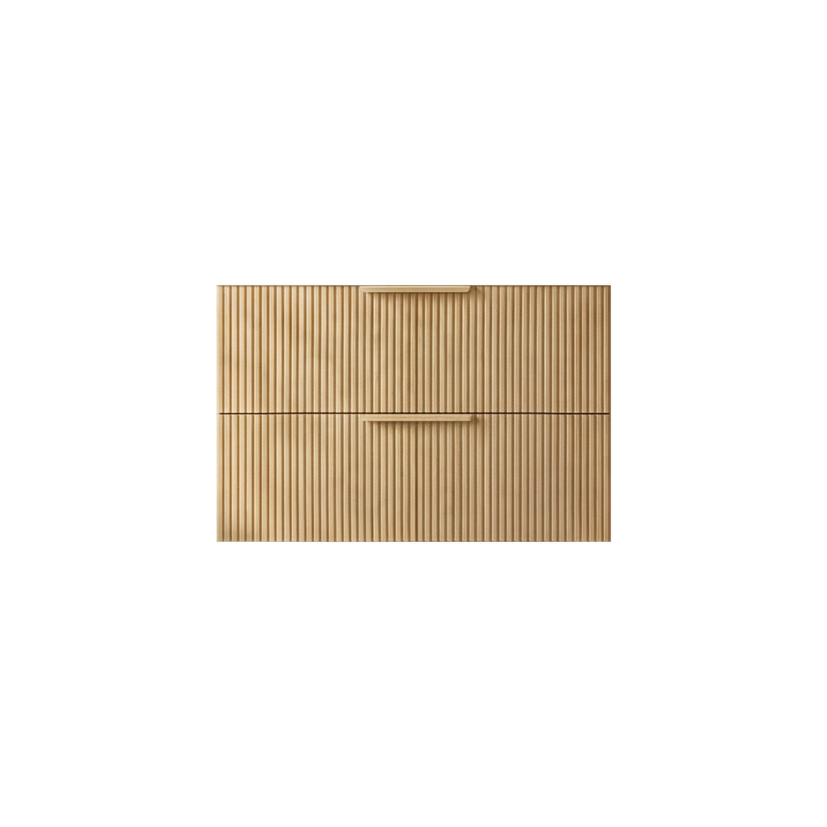 VITO EDINA PRIME OAK 750MM FLUTED SINGLE BOWL WALL HUNG VANITY