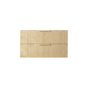 VITO EDINA CLASSIC OAK 900MM FLUTED SINGLE BOWL WALL HUNG VANITY