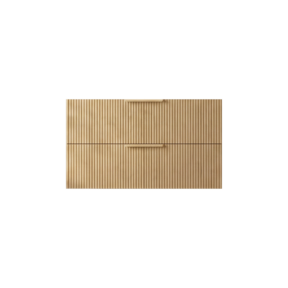 VITO EDINA PRIME OAK 900MM FLUTED SINGLE BOWL WALL HUNG VANITY