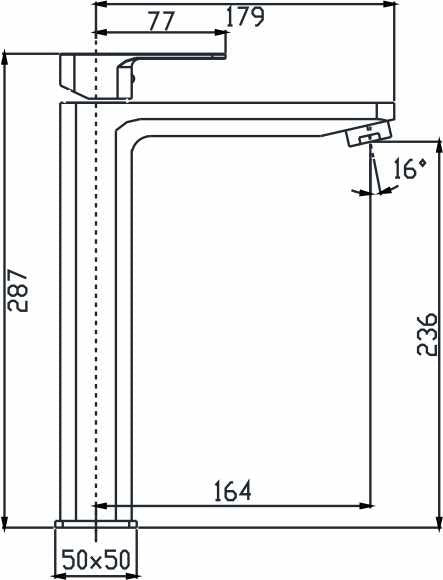 HELLYCAR ELEGANT HIGH BASIN MIXER 287MM BLACK