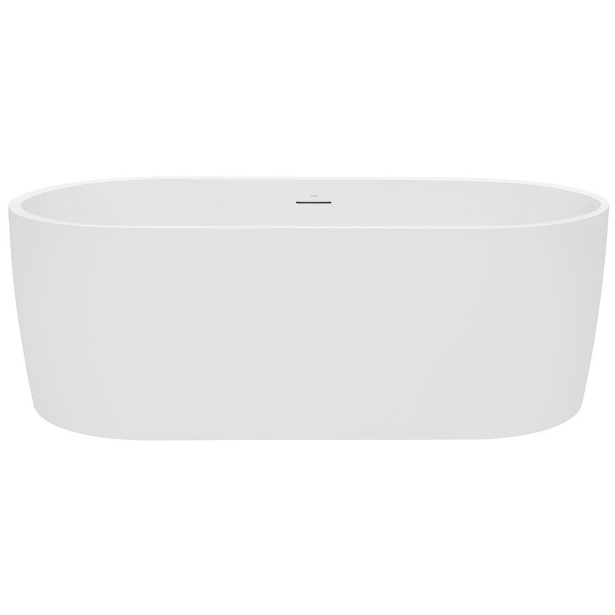 DECINA ELISI FREESTANDING SPA BATH WITH INTEGRATED OVERFLOW GLOSS WHITE 1700MM WITH 12-JETS