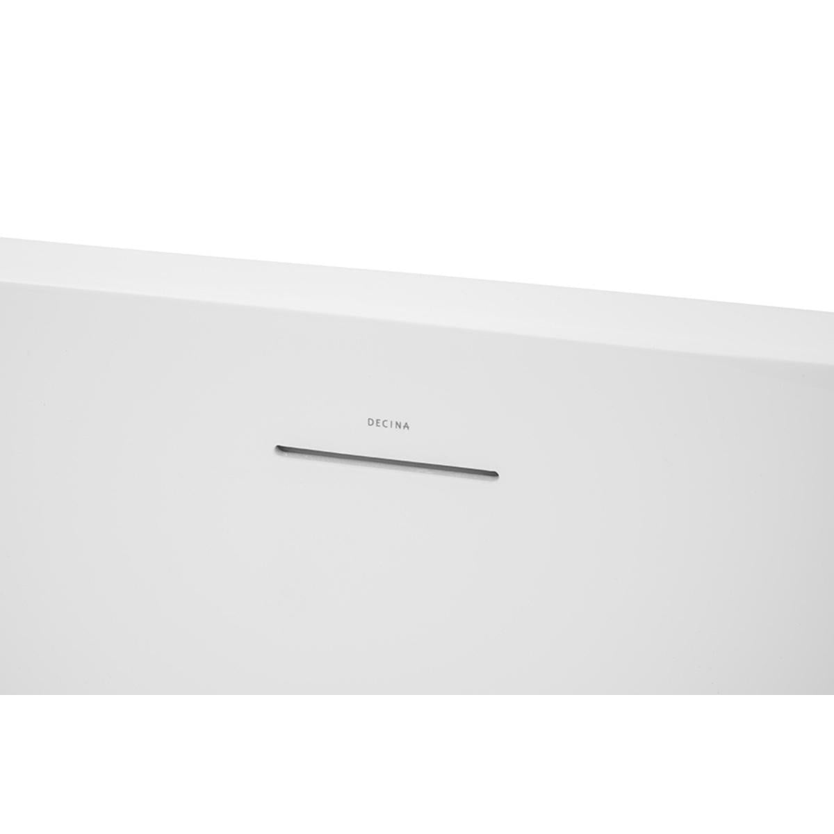DECINA SHERATON FREESTANDING BATH WITH INTEGRATED OVERFLOW GLOSS WHITE 1600MM