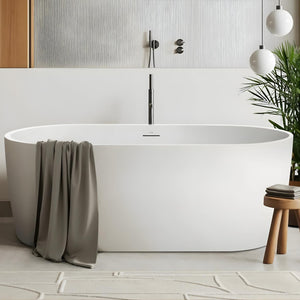 DECINA ELISI FREESTANDING BATH WITH INTEGRATED OVERFLOW GLOSS WHITE 1700MM