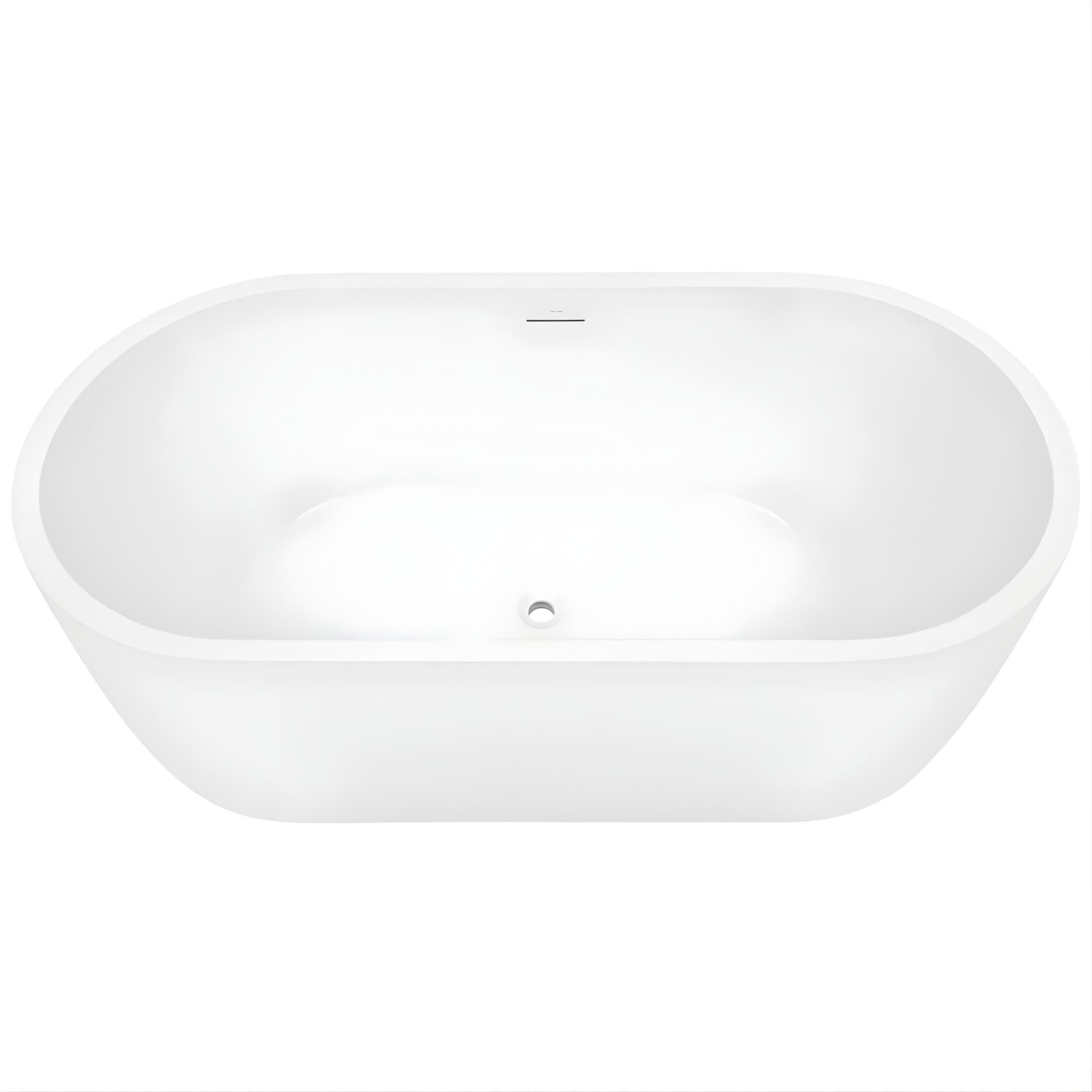 DECINA ELISI FREESTANDING BATH WITH INTEGRATED OVERFLOW GLOSS WHITE 1700MM