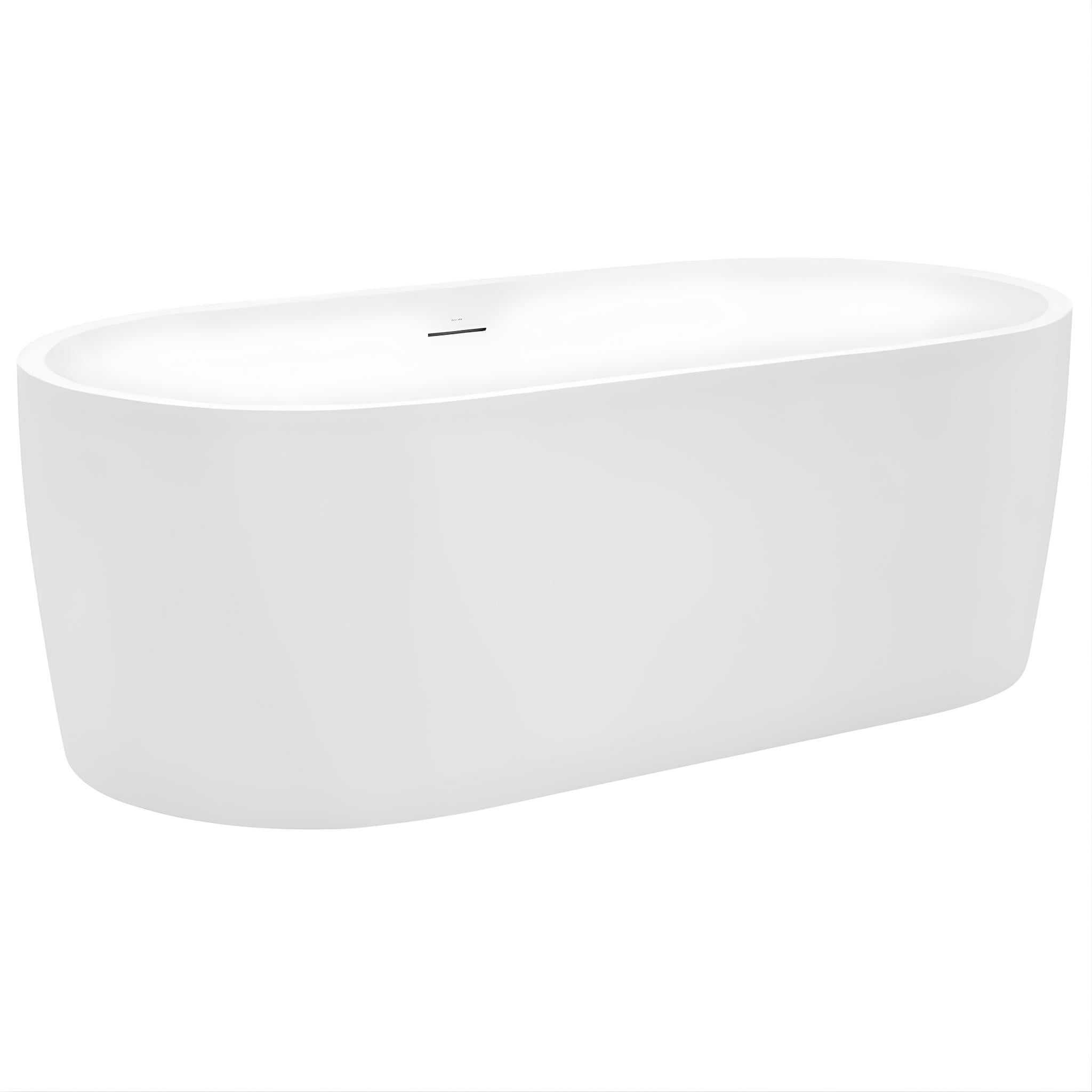 DECINA ELISI FREESTANDING BATH WITH INTEGRATED OVERFLOW GLOSS WHITE 1700MM