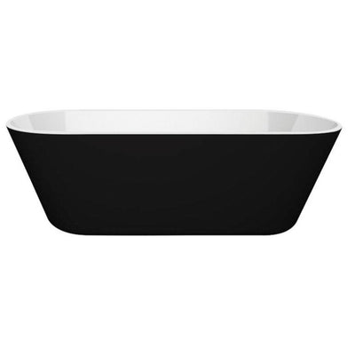 DECINA ELINEA FREESTANDING BATH GLOSS BLACK (AVAILABLE IN 1500MM AND 1790MM)