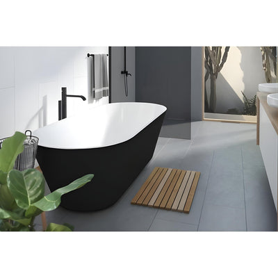 DECINA ELINEA FREESTANDING BATH GLOSS BLACK (AVAILABLE IN 1500MM AND 1790MM)