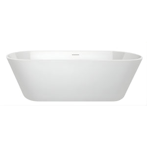 DECINA ELINEA FREESTANDING BATHTUB WITH INTEGRATED OVERFLOW GLOSS WHITE (AVAILABLE IN 1500MM AND 1790MM)