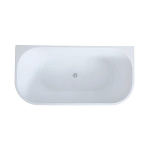 POSEIDON ELIVIA BACK TO WALL NF BATH GLOSS WHITE (AVAILABLE IN 1400MM, 1500MM AND 1700MM)