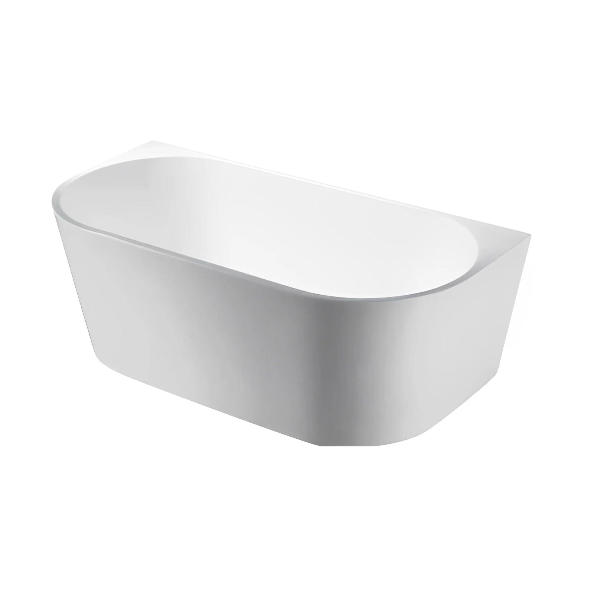 POSEIDON ELIVIA BACK TO WALL BATH MATTE WHITE (AVAILABLE IN 1400MM, 1500MM AND 1700MM)