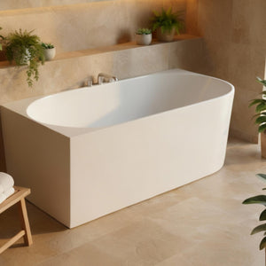 POSEIDON ELIVIA LEFT CORNER BATHTUB GLOSS WHITE (AVAILABLE IN 1500MM AND 1700MM)