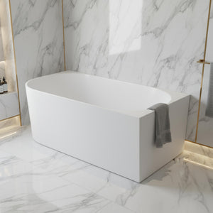 POSEIDON ELIVIA RIGHT CORNER BATHTUB GLOSS WHITE (AVAILABLE IN 1500MM AND 1700MM)