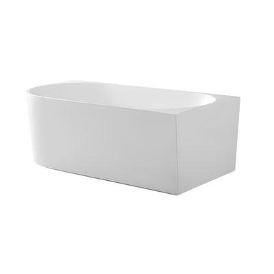 POSEIDON ELIVIA RIGHT CORNER BATHTUB GLOSS WHITE (AVAILABLE IN 1500MM AND 1700MM)