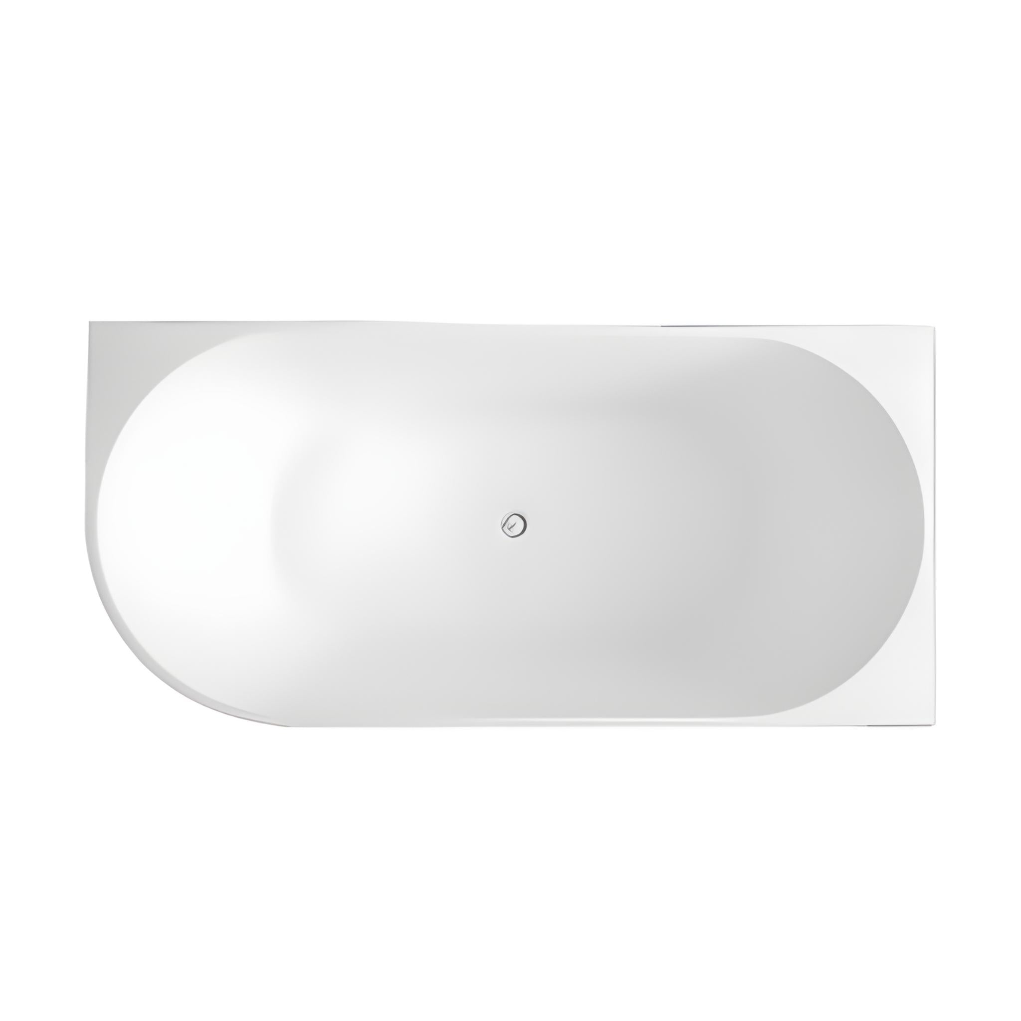 POSEIDON ELIVIA RIGHT CORNER BATHTUB MATTE WHITE (AVAILABLE IN 1500MM AND 1700MM)