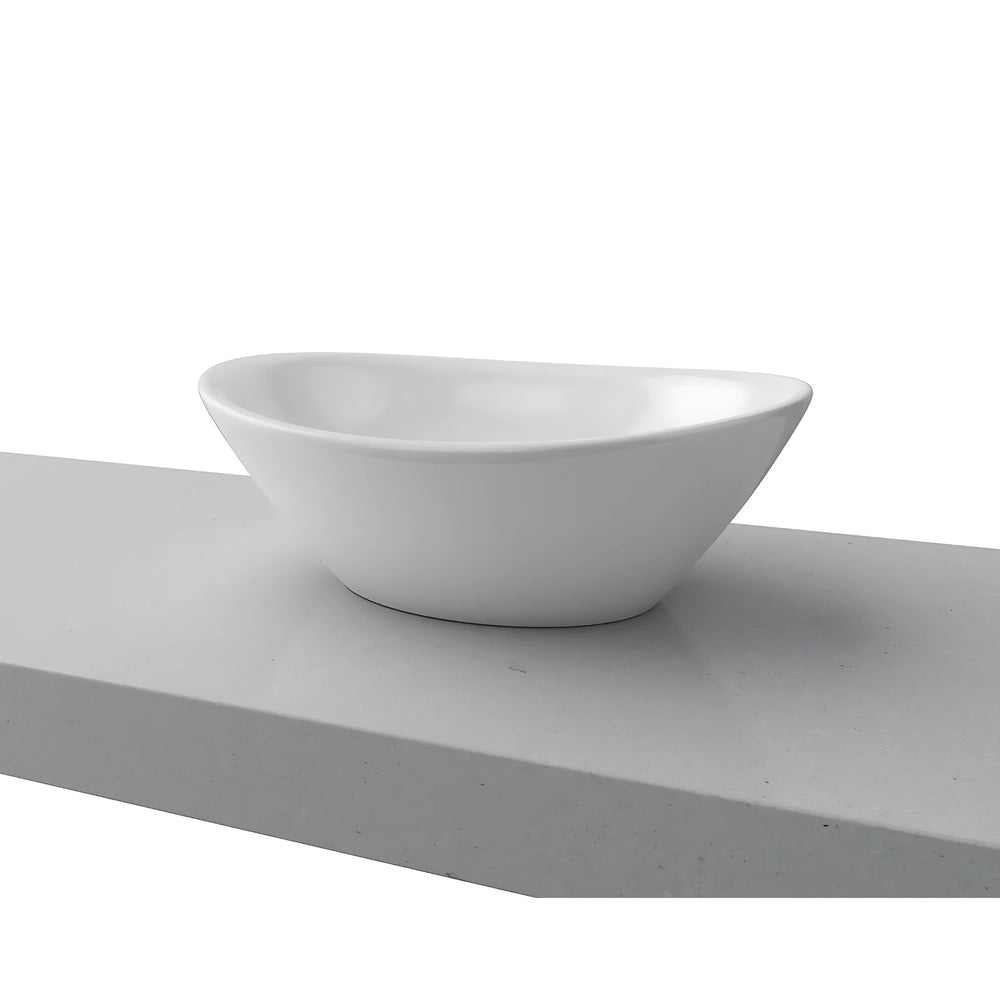 TIMBERLINE ELITE ABOVE COUNTER BASIN GLOSS WHITE 415MM