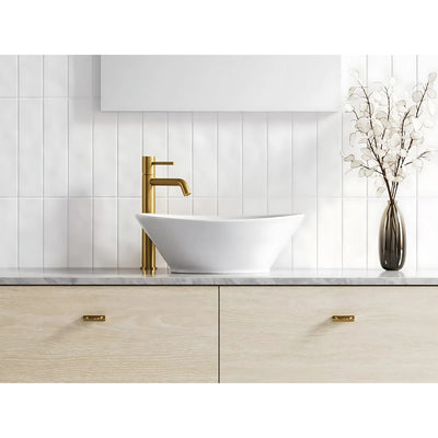 TIMBERLINE ELITE ABOVE COUNTER BASIN MATTE WHITE 415MM