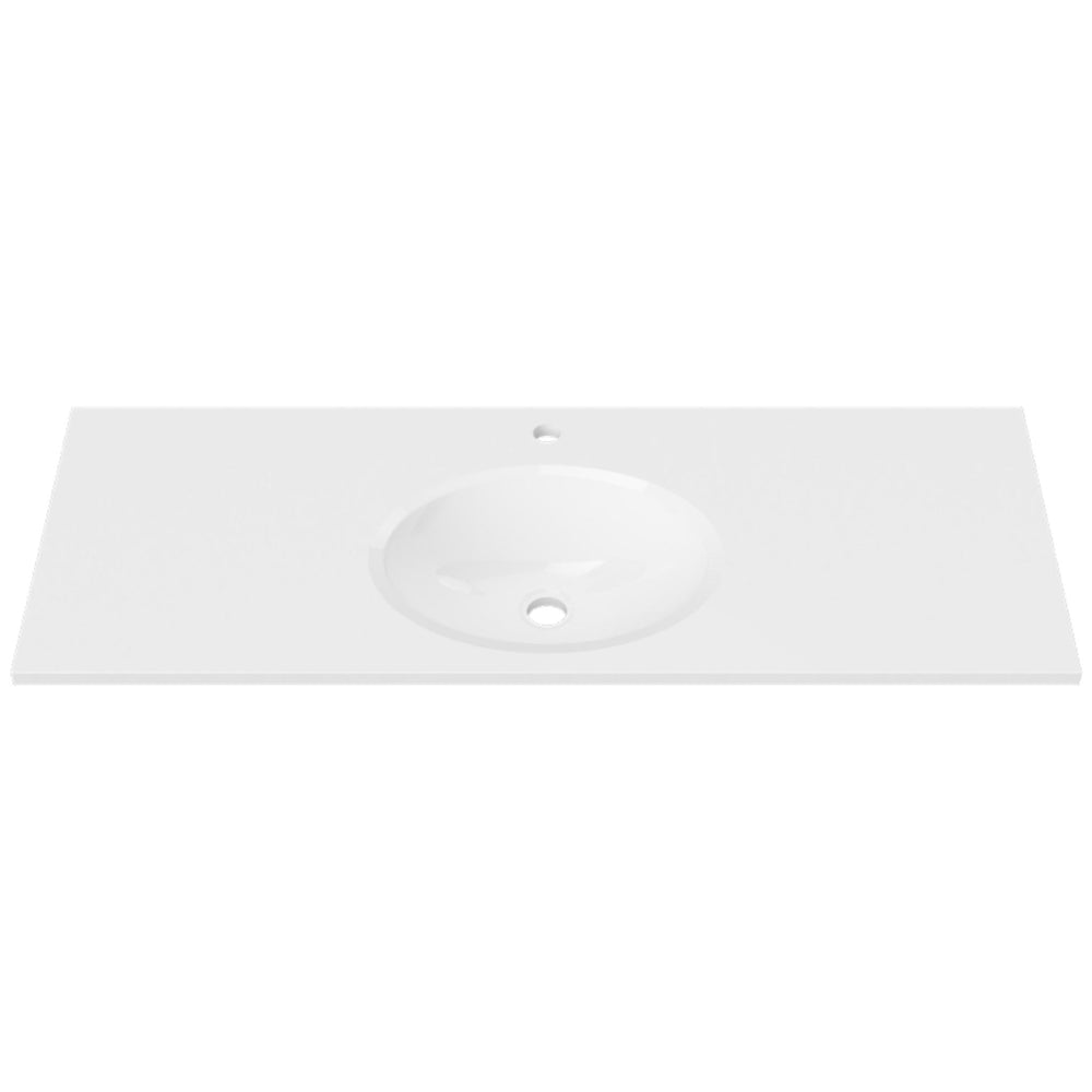 DUROCLASS ELITE GLOSS WHITE SINGLE BOWL UNDERMOUNT VANITY TOP (MULTIPLE SIZES AVAILABLE)