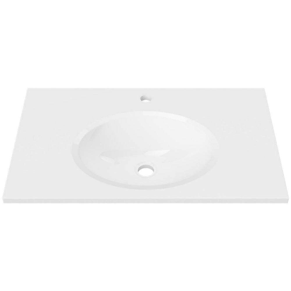 DUROCLASS ELITE GLOSS WHITE SINGLE BOWL UNDERMOUNT VANITY TOP (MULTIPLE SIZES AVAILABLE)