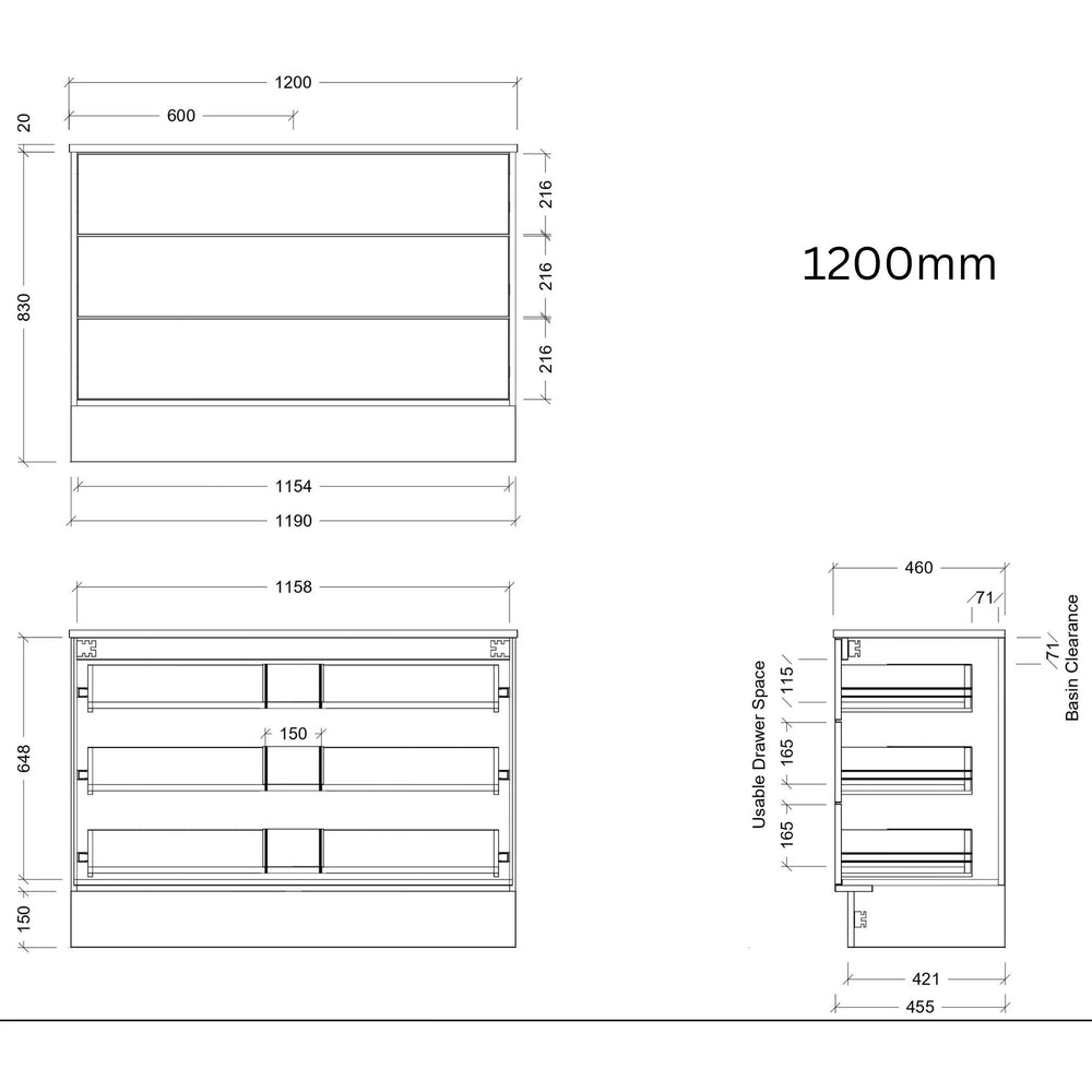TIMBERLINE EMMETT CUSTOM FLOOR STANDING VANITY (ALL SIZING)