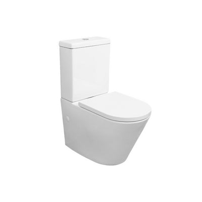 ENGLEFIELD EVORA RIMLESS BACK TO WALL TOILET SUITE GLOSS WHITE