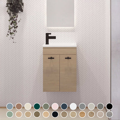 TIMBERLINE ENSUITE SPACE SAVING SINGLE BOWL CUSTOM WALL HUNG VANITY