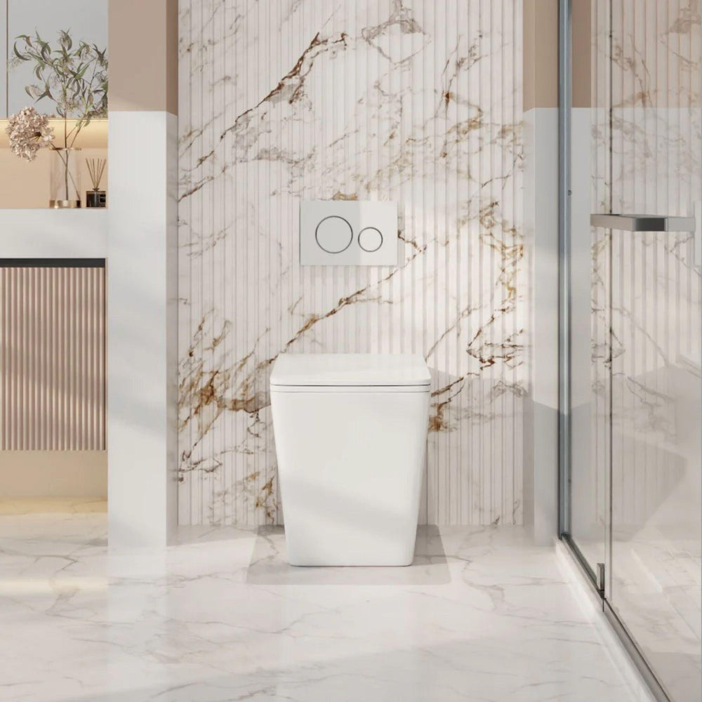 MERCIO ENOX99 RIMLESS WALL FACED FLOOR PAN GLOSS WHITE