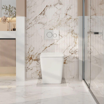 MERCIO ENOX99 RIMLESS WALL FACED FLOOR PAN GLOSS WHITE