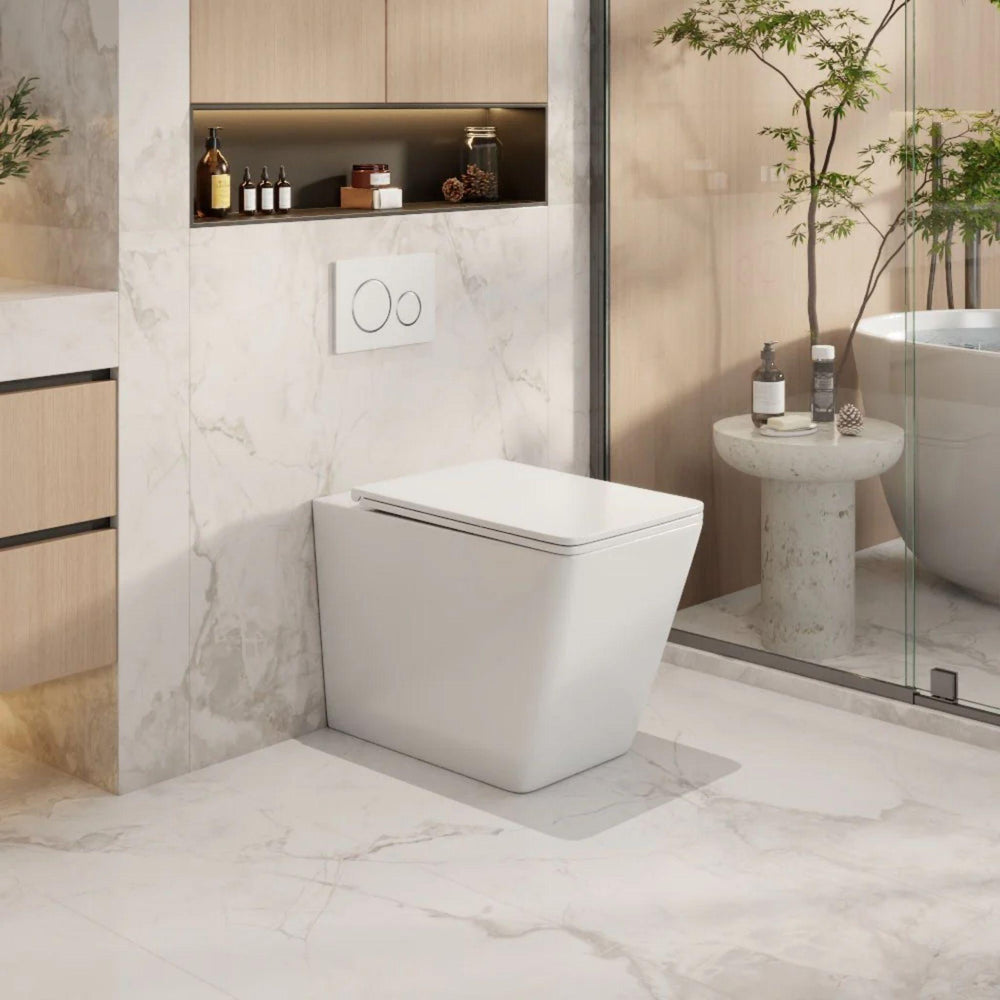 MERCIO ENOX99 RIMLESS WALL FACED FLOOR PAN GLOSS WHITE