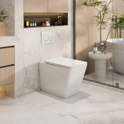 MERCIO ENOX99 RIMLESS WALL FACED FLOOR PAN GLOSS WHITE