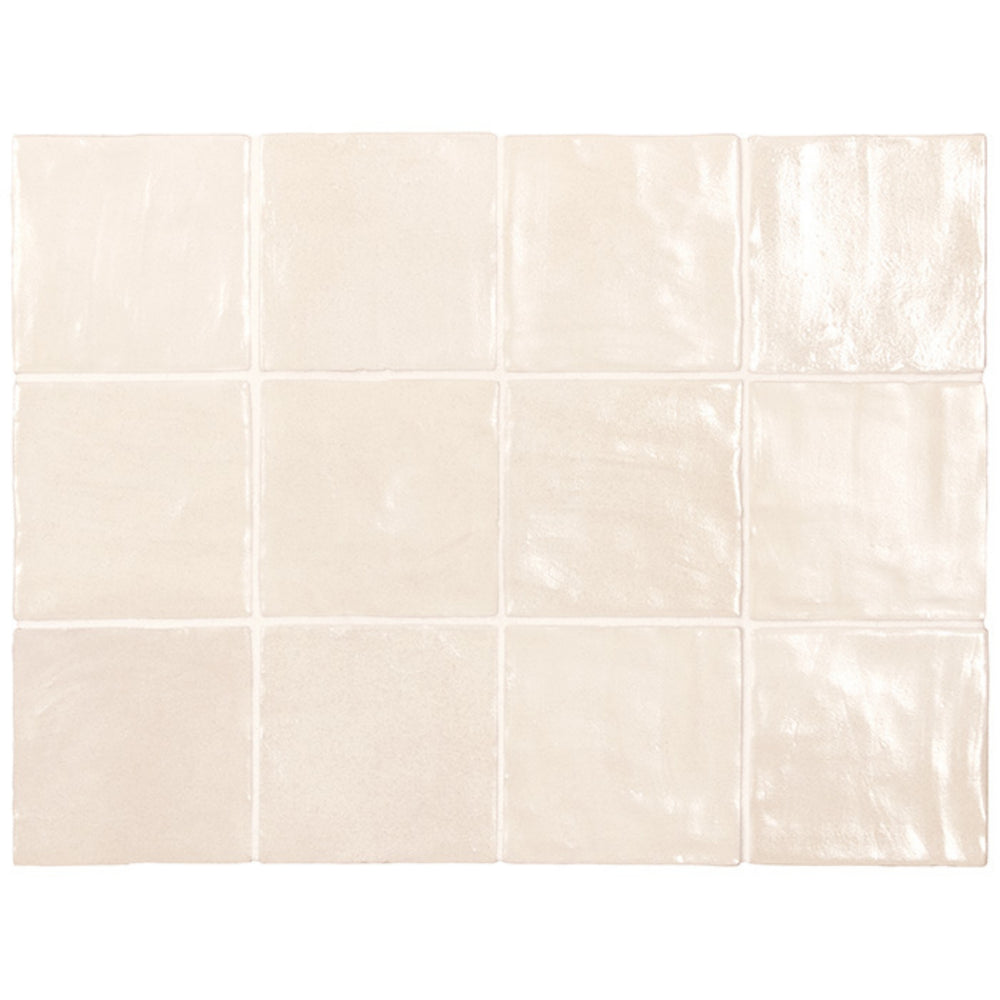 EVERSTONE IRIS IVORY PEARLESCENCE 100X100MM SQUARE TILE (PER BOX)