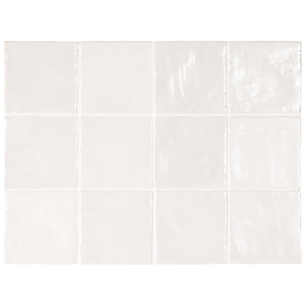 EVERSTONE IRIS WHITE PEARLESCENCE 100X100MM SQUARE TILE (PER BOX)
