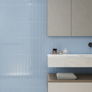 EVERSTONE MIDO BLUING GLOSSY 50X250MM RECTANGLE TILE (PER BOX)