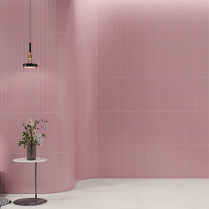 EVERSTONE MIDO MAUVE GLOSSY 50X250MM RECTANGLE TILE (PER BOX)