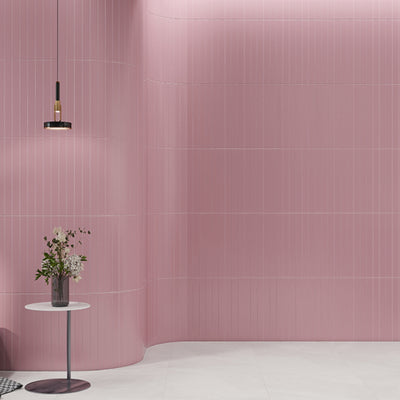 EVERSTONE MIDO MAUVE GLOSSY 50X250MM RECTANGLE TILE (PER BOX)