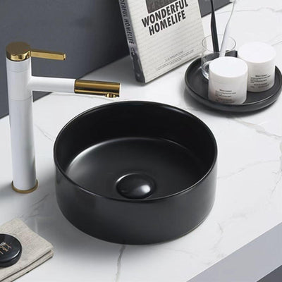 POSEIDON LUNA ABOVE COUNTER BASIN MATTE BLACK 301MM