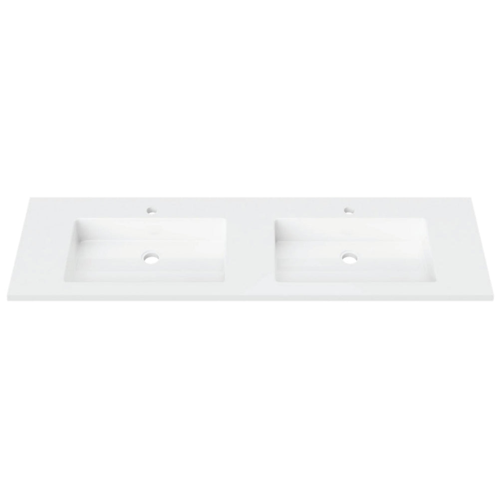 DUROCLASS ESSENTIAL GLOSS WHITE DOUBLE BOWL UNDERMOUNT VANITY TOP (MULTIPLE SIZES AVAILABLE)